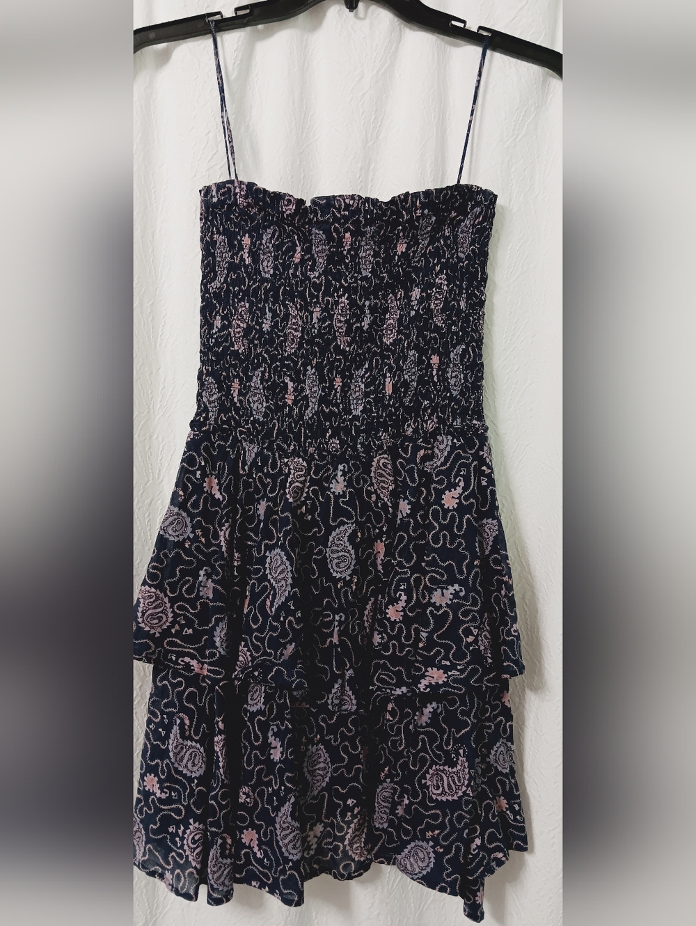 Isabel Marant Etoile Anka Dress Smocked Shirred Tiered Paisley Print Size EU 34 - Picture 4 of 12